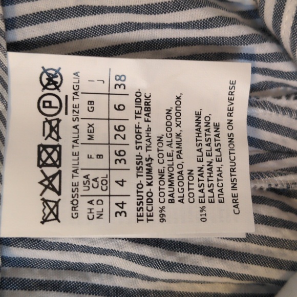 Max Mara Weekend Bianco/Azzurro Pants, Slim/cigarette trouser, Size 4, Blue/Wht - Picture 4 of 6